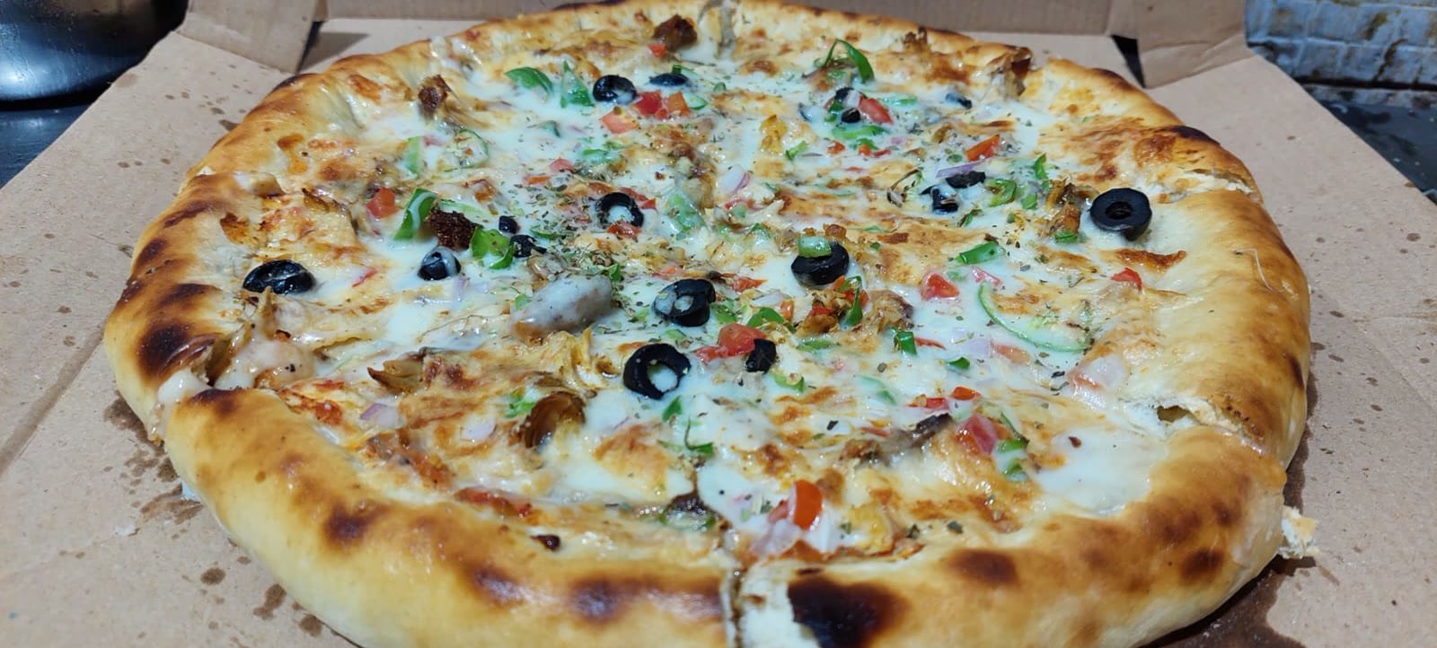Bar-B-Que Majestical with chicken boti and green chillies.